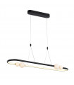 Design suspension Lozanna Black, pink, white lampshade