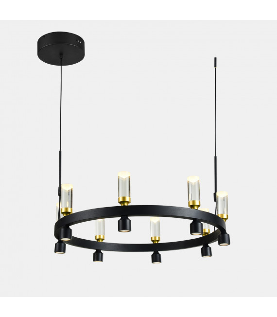 Modern pendant lamp Almelo Black, gold
