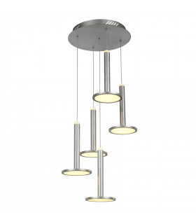 Moderna lampada a sospensione Oliver Nickel satinato