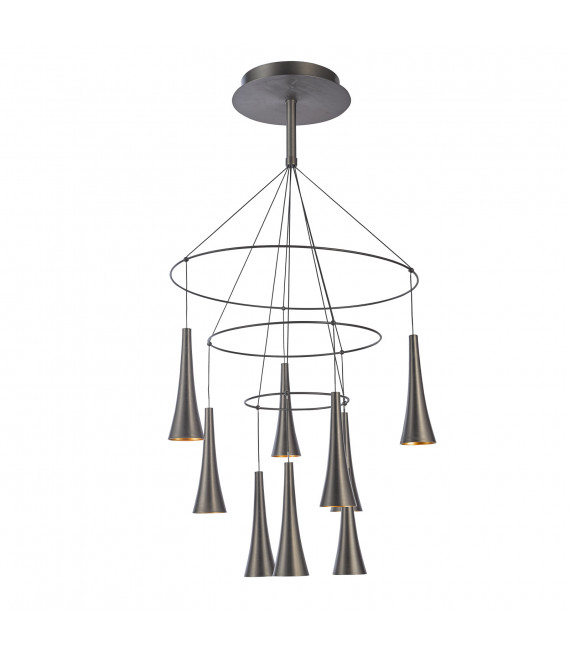 Modern suspension Luca café in aluminum