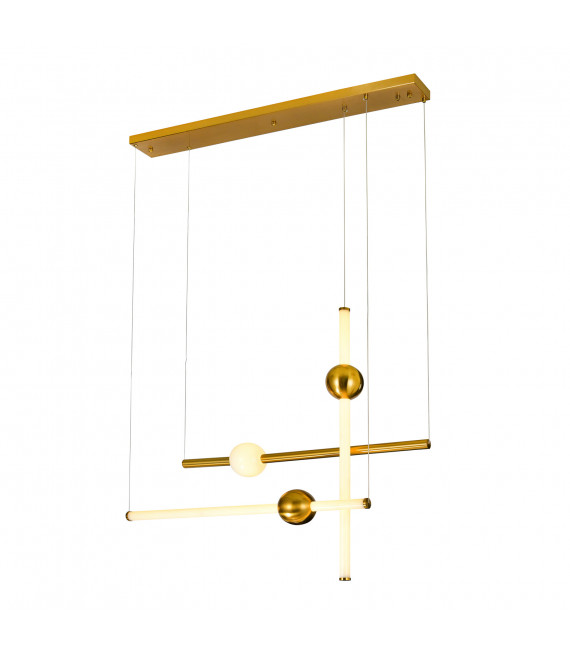 Modern pendant lamp Halling Copper in steel and glass