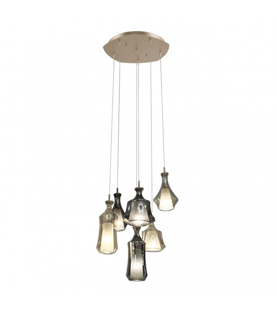 Suspension moderne Vives Champagne doré