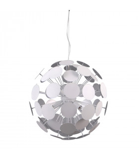 Moderne Pendelleuchte Mailone White, sandgestrahltes Silber