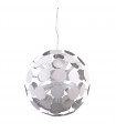 Suspension moderne Mailone Blanc, argent sablé
