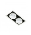 Plafonnier encastrable technique et moderne Vertico Double 4000K Blanc noir