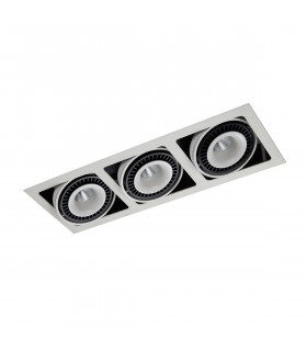 Lámpara empotrable de techo técnica y moderna Alesso Blanco mate, negro