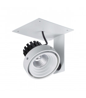 Technical and modern recessed ceiling light Patrizio Single 3000K White black