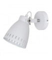 Industrial and retro wall sconce Franklin White, satin nickel