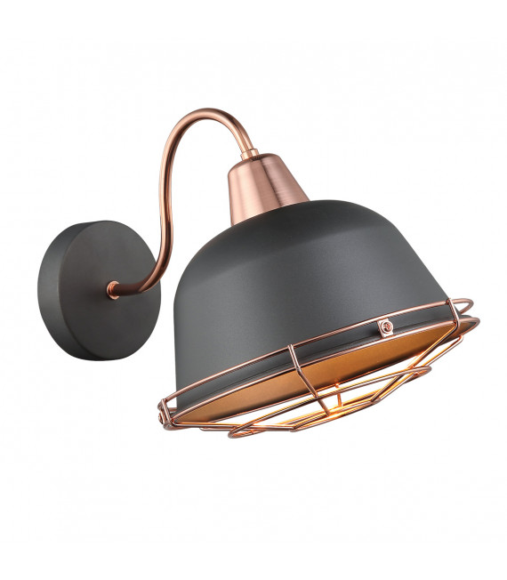 Industrial and retro wall light Annika Grey, copper