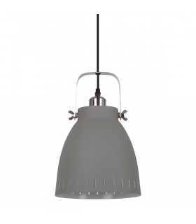 Industrial and retro pendant lamp Franklin Sanded satin gray