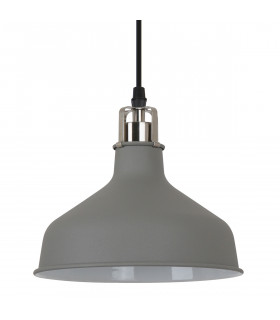 Suspension industrielle et rétro Hooper Nickel satiné gris