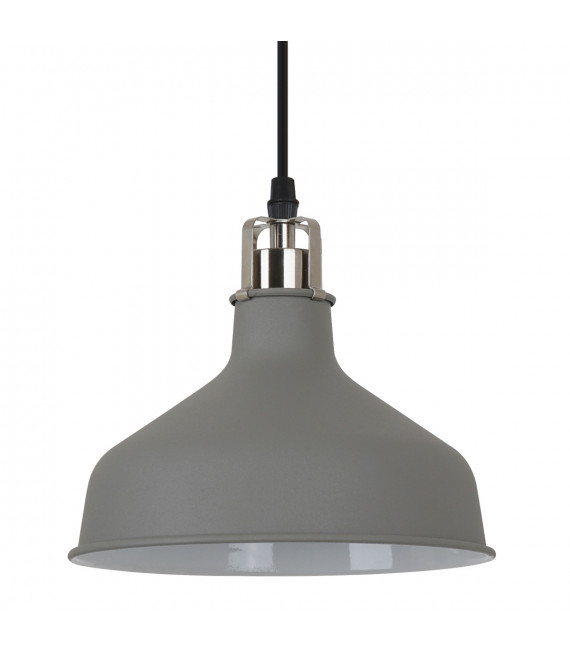 Suspension industrielle et rétro Hooper Nickel satiné gris