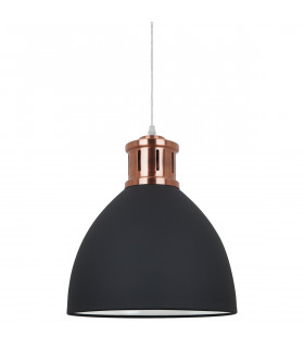 Suspension industrielle et rétro Lola Graphite, cuivre rouge