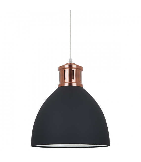 Industrie- und Retro-Pendelleuchte Lola Graphite, rotes Kupfer