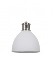 Industrial and retro pendant lamp Lola Blanc, satin nickel