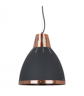 Industrial and retro suspension Merton Graphite sandblasted, red copper