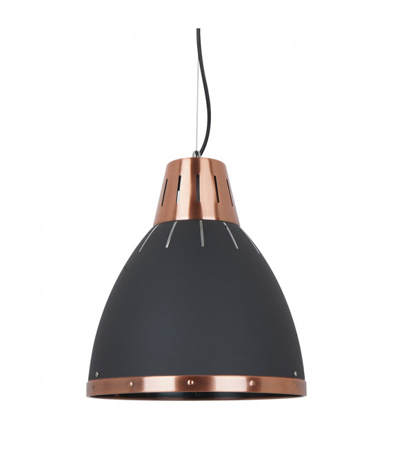 Suspension industrielle et rétro Merton Graphite sablé, cuivre rouge