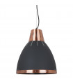 Industrial and retro suspension Merton Graphite sandblasted, red copper