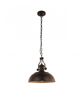 Lampada a sospensione industriale e retrò Rosalia Bronzo, oro