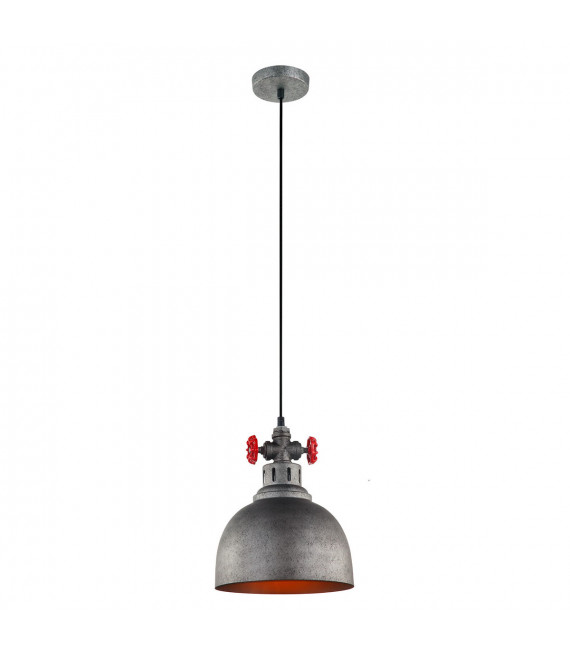 Industrial and retro pendant lamp Scrulo gray