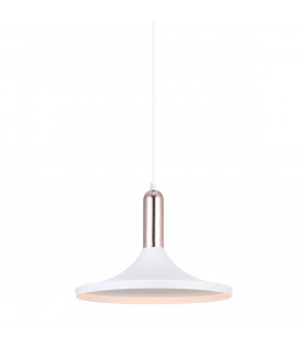 Moderna lampada a sospensione Lusty White, rame