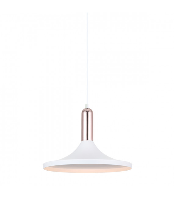 Moderne Pendelleuchte Lusty White, Kupfer