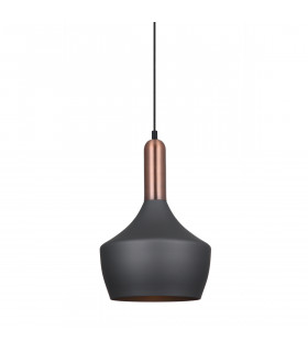 Lampada a sospensione moderna Ophelia Grey, rame