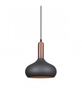 Lámpara colgante moderna Quesmo Grey, cobre