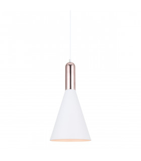Moderna lampada a sospensione Khaleo White, rame