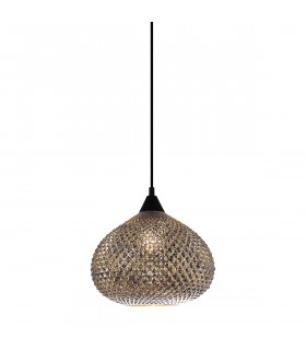 Lampada a sospensione moderna Lorean Chrome, nera
