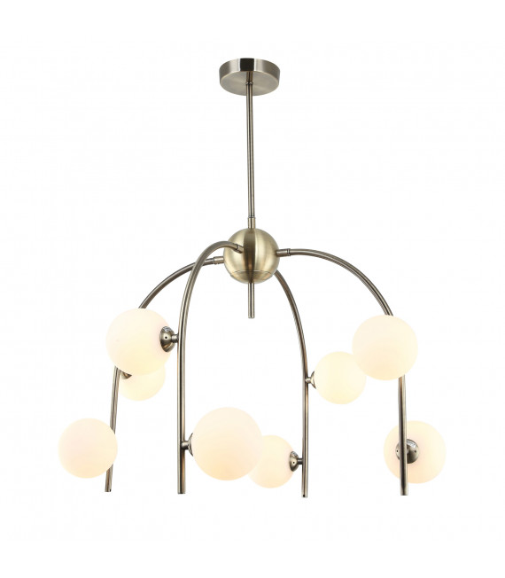 Suspension moderne Celine Bronze antique, verre et acier