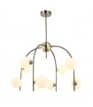 Suspension moderne Celine Bronze antique, verre et acier