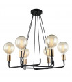 Modern suspension Betty Brown black 6 bulbs