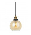 Industrial and retro pendant lamp Cardena Black, gold