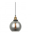 Suspension industrielle et rétro Cardena Noir, doré 1 ampoule