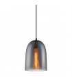 Modern pendant lamp Tabby Black in smoked glass