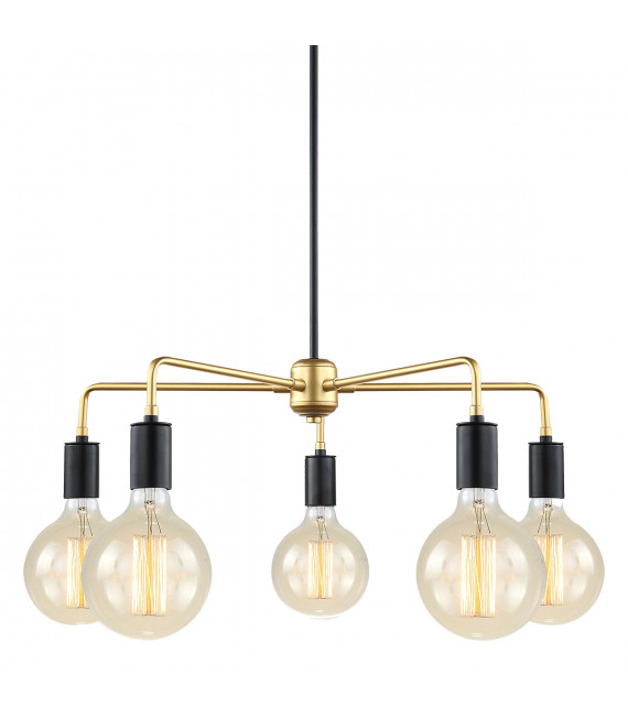 Moderne Pendelleuchte Malene Black, Gold