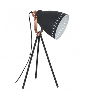 Lampada da terra industriale e retrò Franklin grafite sabbiata, rame rosso