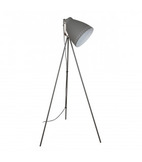 Lampada da terra industriale e retrò Franklin Grigio satinato sabbiato