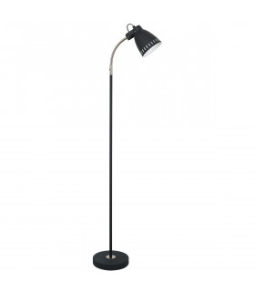 Lámpara de pie escandinava Fastello Graphite, níquel satinado