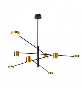 Lámpara colgante moderna Remdal Negro, dorado