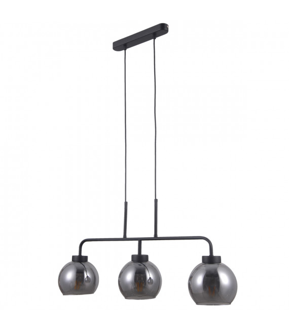Scandinavian hanging lamp Poggi Matt black height 33 Cm