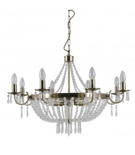 Cortina crystal pendant lamp Antique bronze, height 50 Cm