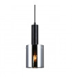 Design suspension Sardo Black and smoked glass