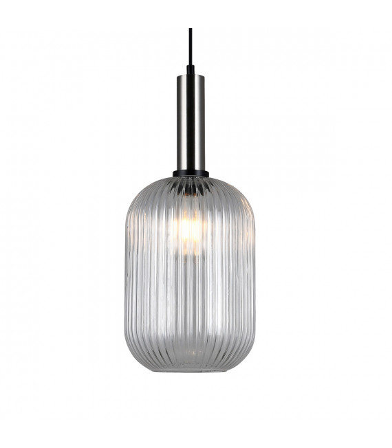 Modern pendant light Antiola Satin nickel, clear glass