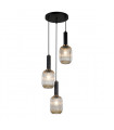 Suspension moderne Antiola Noir ambre