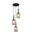 Suspension décorative Antiola Nickel satiné et ambre