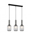 Modern Pendant Lamp Antiola Satin Nickel and Clear