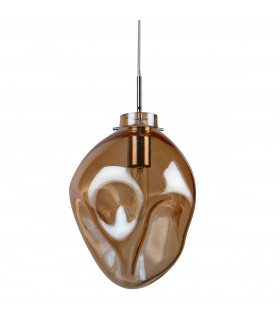 Suspension moderne Aldeia Chrome et cognac