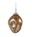 Suspension moderne Aldeia Chrome et cognac